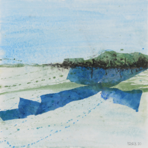 Insel - 40x40 Aquarell Collage - 2020