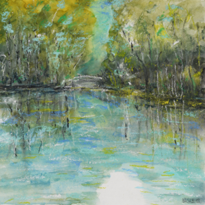 Naturschutzgebiet - 40x40 Aquarell Kreide - 2019