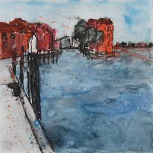 Dordrecht - 40x40 Aquarell Kreide - 2020