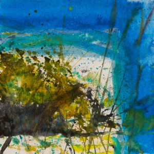 Buschwerk - 40x40 Aquarell Collage - 2021