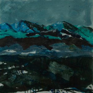 Berge - 40x40 Aquarell Collage - 2022