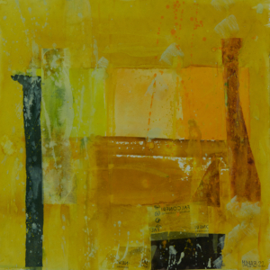 Ohne Titel - 40x40 Aquarell Collage - 2022